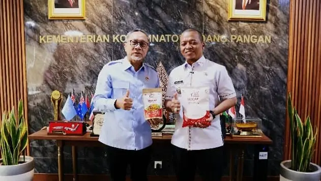 Audiensi dengan Menko Pangan, Bupati Pringsewu Kenalkan Produk Hilirisasi Mocaf