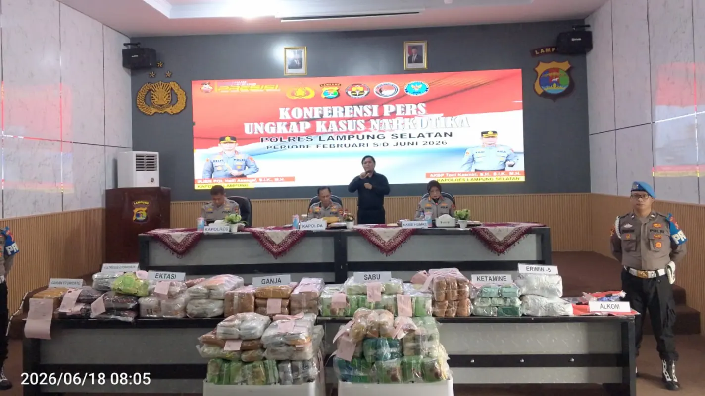 Kapolda Lampung: Tidak Ada Toleransi Terhadap Segala Bentuk Peredaran Gelap Narkotika