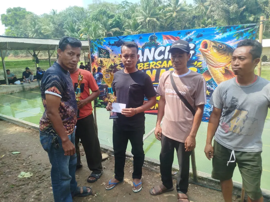 Kodim 0424/Tanggamus Gelar Mancing Mania dan Baksos di Waringin Sari Barat