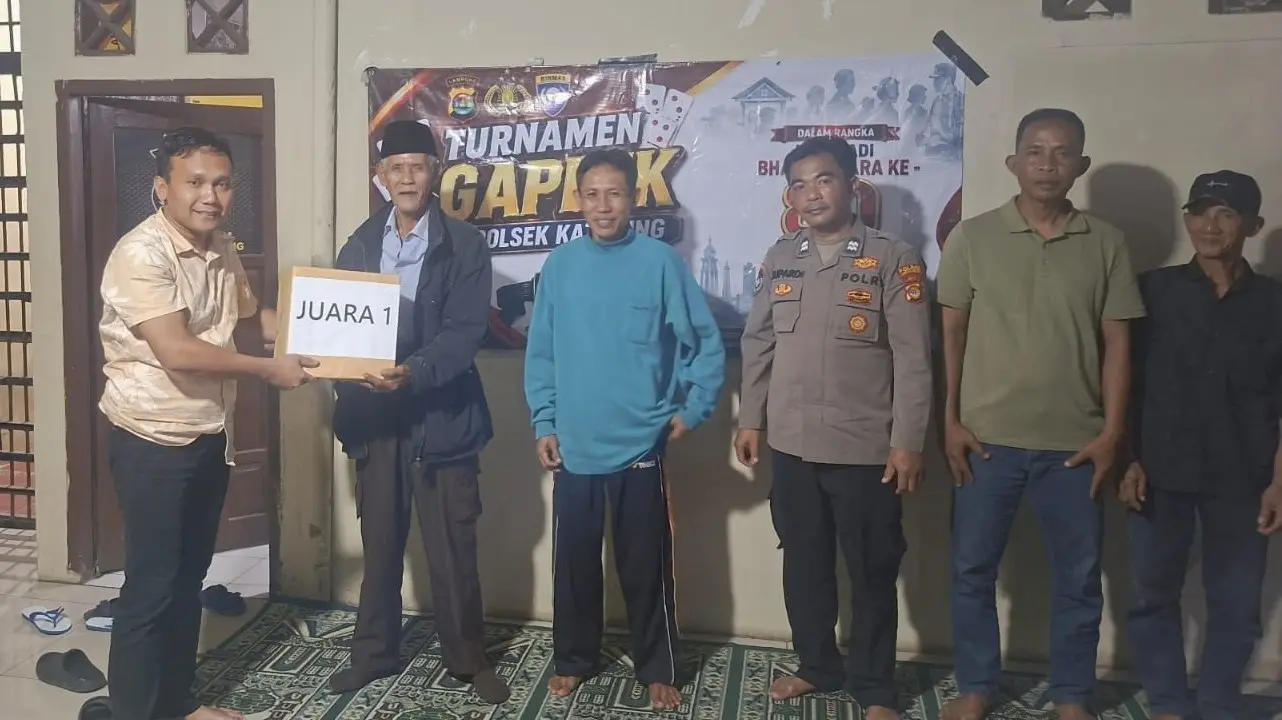 Turnamen Gaple Polsek Katibung Meriahkan HUT Bhayangkara Ke-80