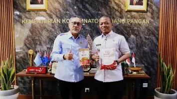 Audiensi dengan Menko Pangan, Bupati Pringsewu Kenalkan Produk Hilirisasi Mocaf