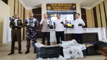 TNI AL dan Tim Gabungan Gagalkan Penyelundupan Benih Lobster Ilegal di Pacitan